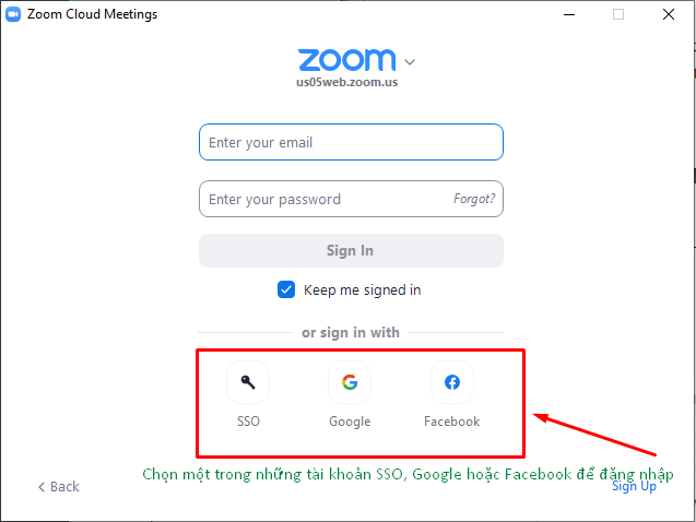 Hướng dẫn đăng nhập Zoom Meeting