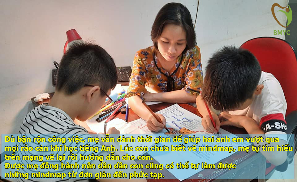 Chị Lê Thu Huyền đồng hành học tiếng Anh cùng con để khắc phục khó khăn