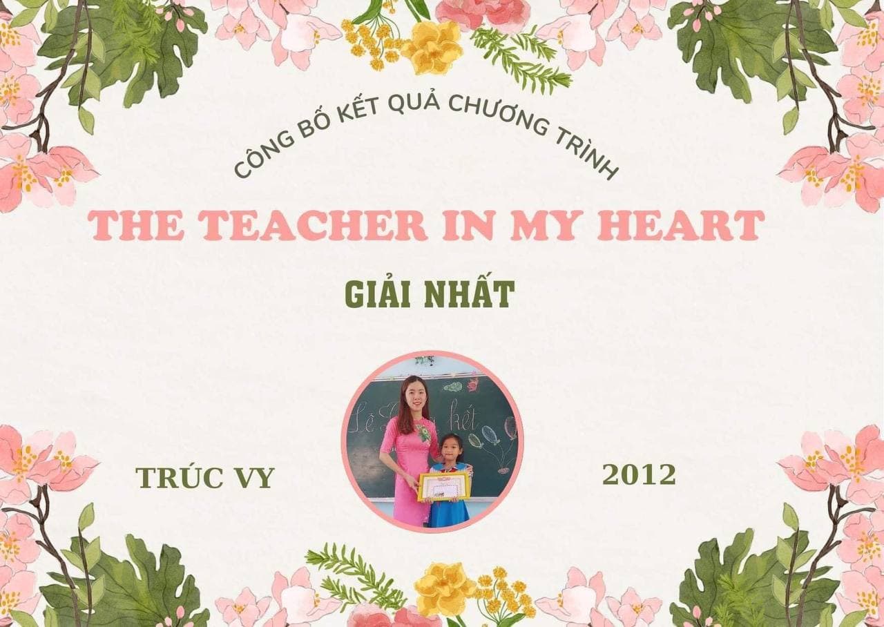 Dành giải thưởng chương trình "The teacher in my heart"