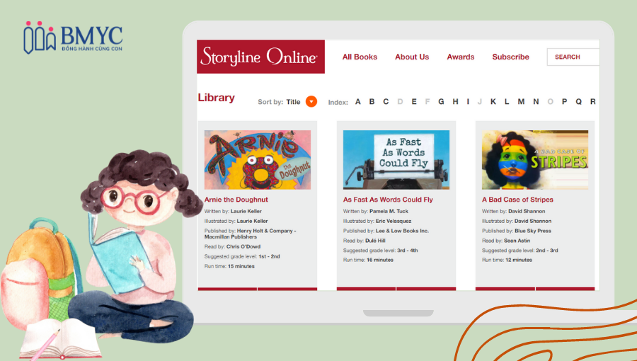 Top 10+ web học tiếng anh miễn phí tại nhà hiệu quả 4 Web học tiếng Anh miễn phí của Storyline Online