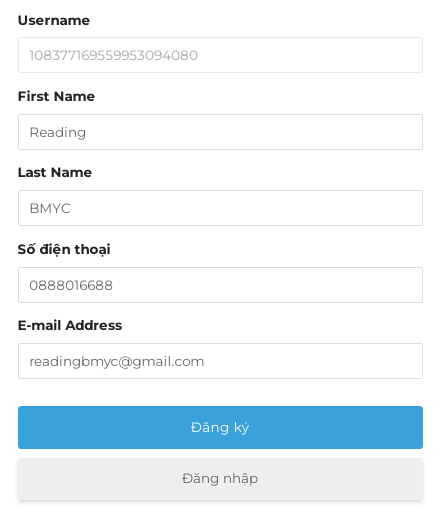 Hướng dẫn đăng ký, đăng nhập tài khoản website để truy nhập vào hệ thống dữ liệu học tập bmyc 5 Dien thong tin de dang ky