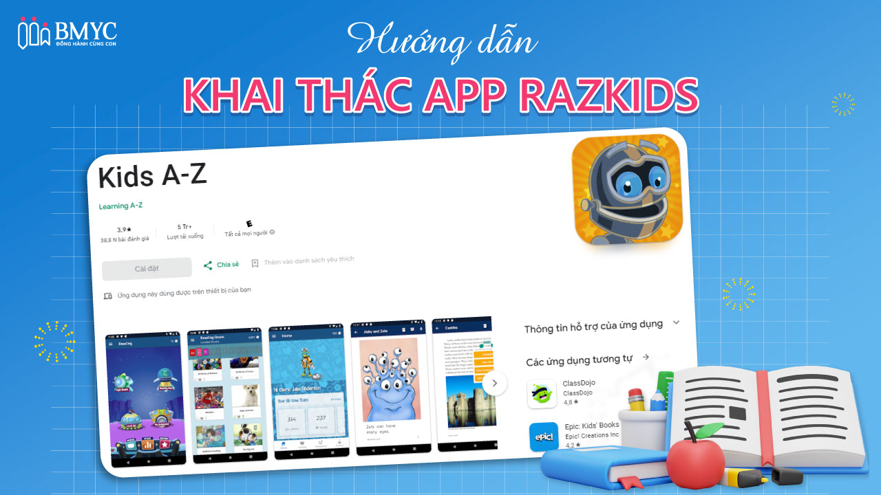 Hướng dẫn khai thác App Razkids