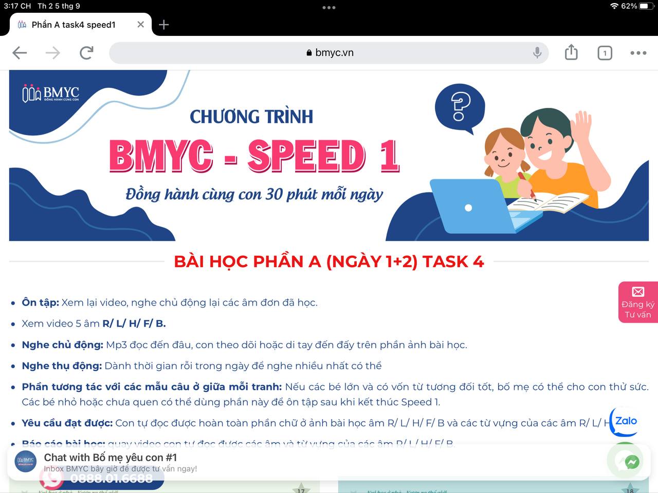 Hướng dẫn thực hiện các bước học bài trên hệ thống bài học online bmyc 6 Bài học online trên website bmyc.vn