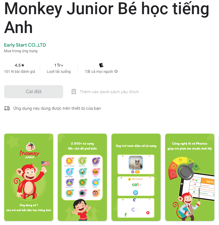 Phần mềm Monkey Junior