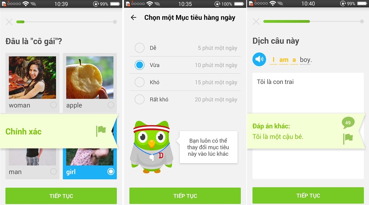 Ưu điểm học App Duolingo