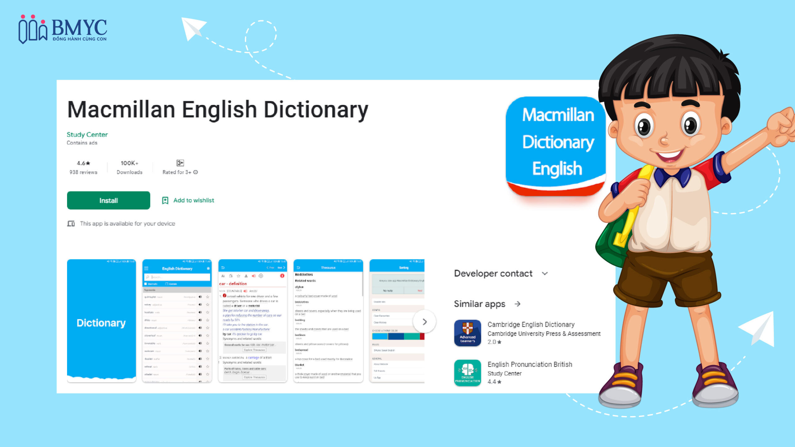App từ điển tiếng Anh.