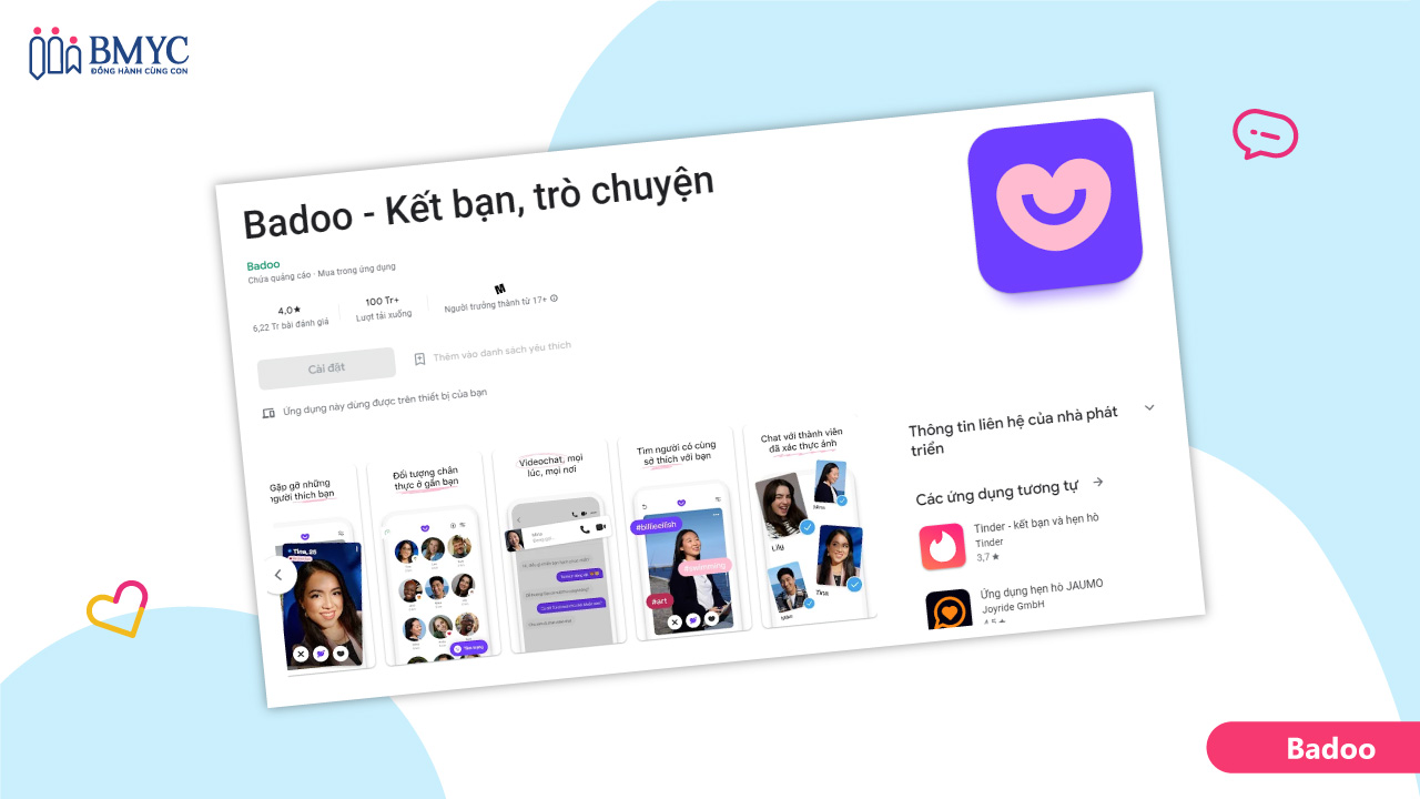 app nói chuyện với người nước ngoài Badoo
