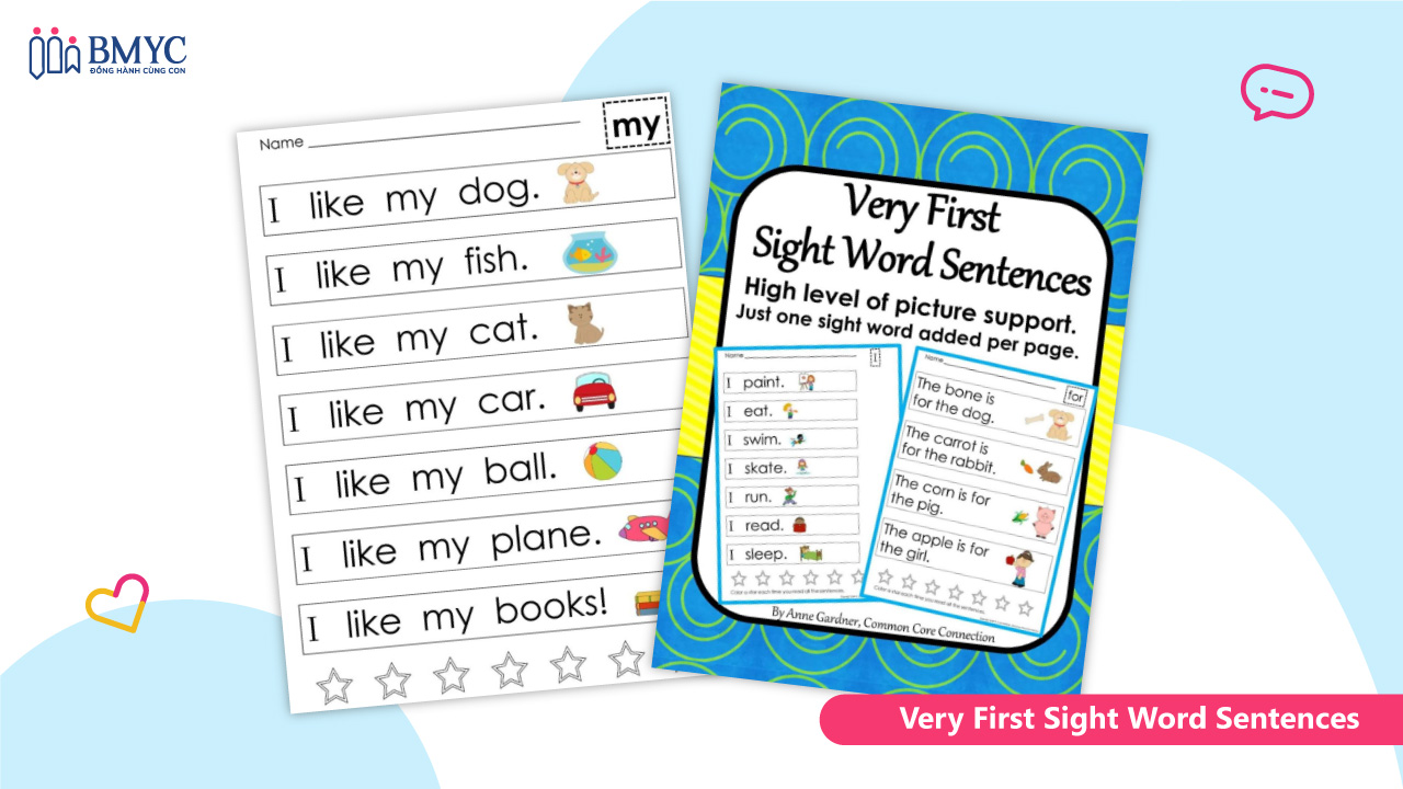 Sách học tiếng Anh cho bé 3 tuổi Very First Sight Word Sentences