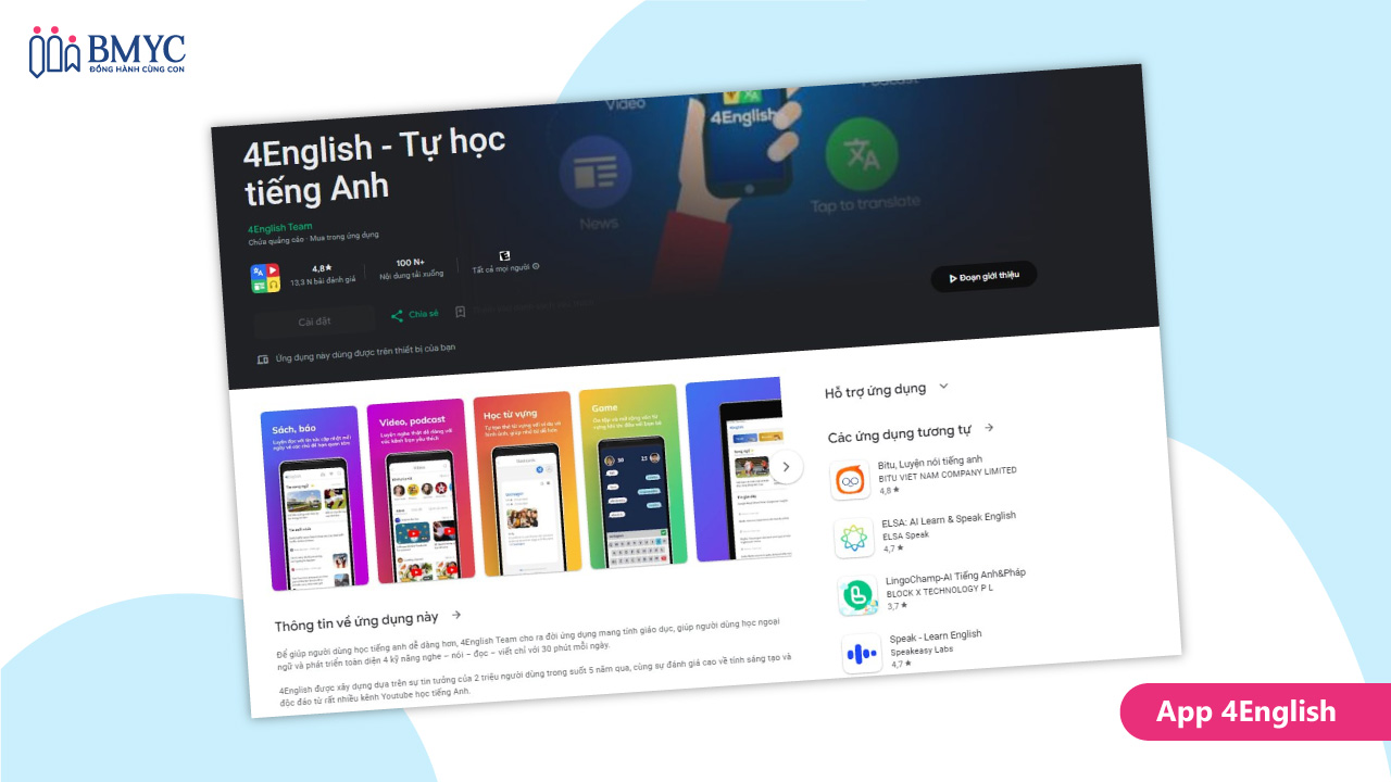 app học tiếng Anh theo chủ đề-4english