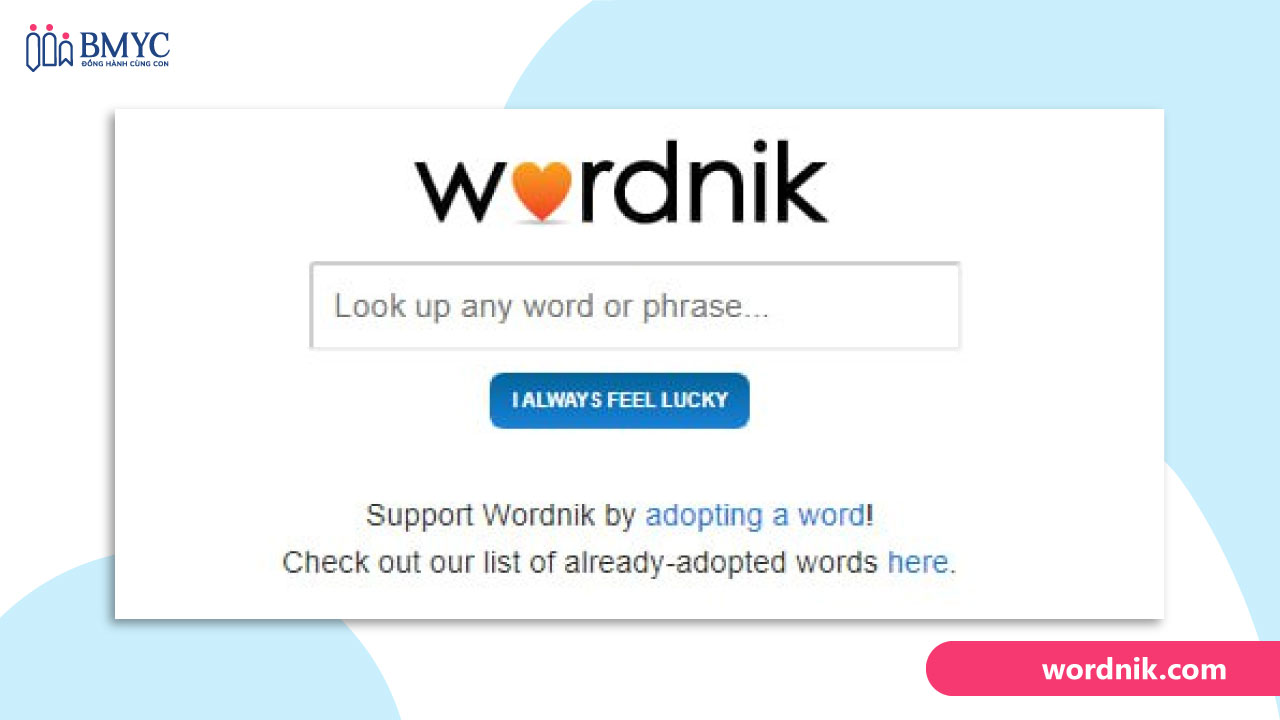 Web học từ vựng tiếng anh Wordnik