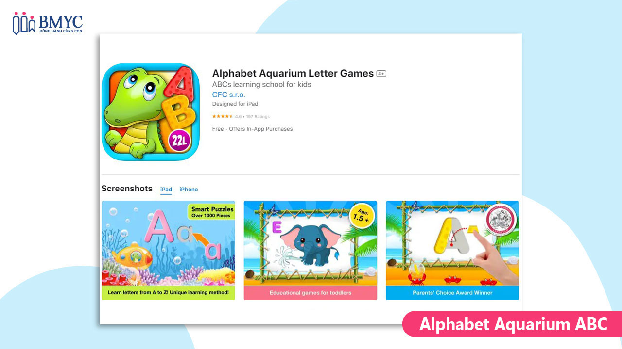 Ứng dụng học tiếng Anh online - Alphabet-Aquarium-ABC