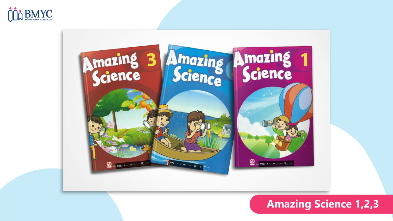 Sách tiếng Anh cho bé 4 tuổi Amazing Science 1,2,3