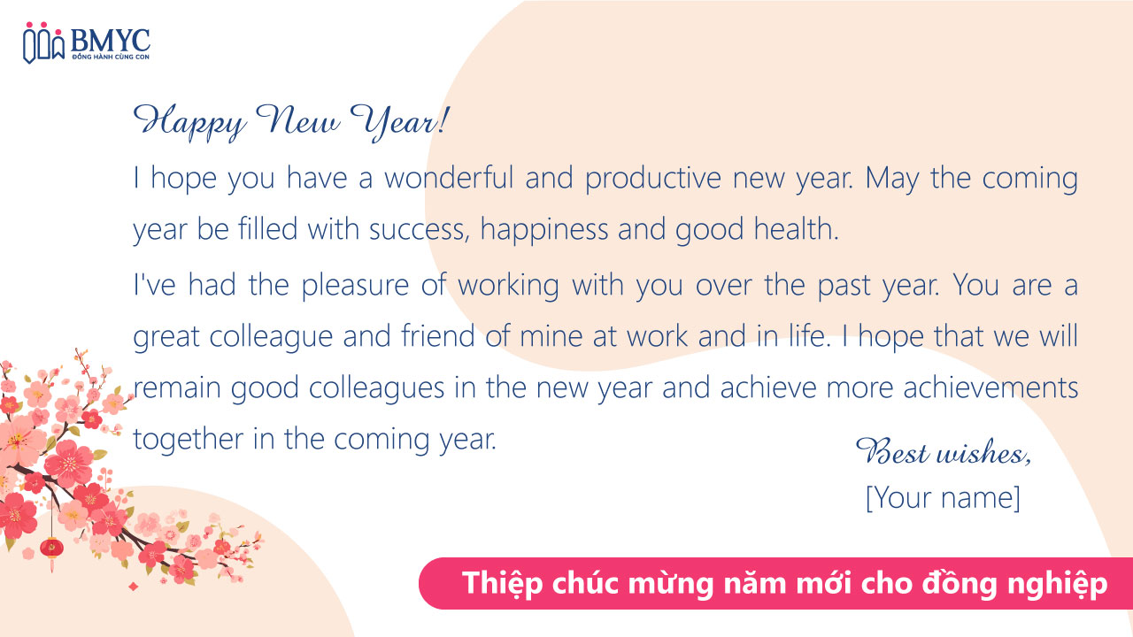 Cách viết thiệp chúc mừng năm mới bằng tiếng Anh cho đồng nghiệp