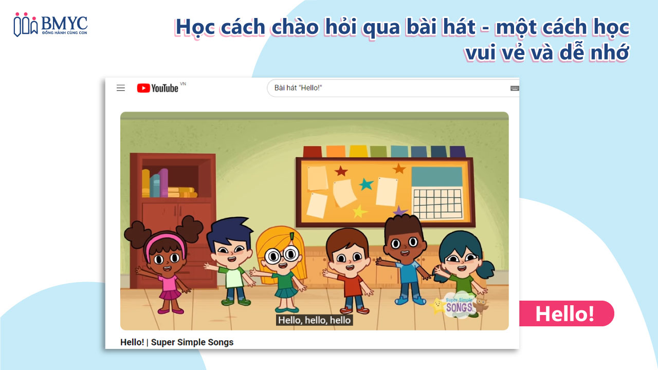 Học cách chào hỏi bằng tiếng Anh cho trẻ em qua bài hát