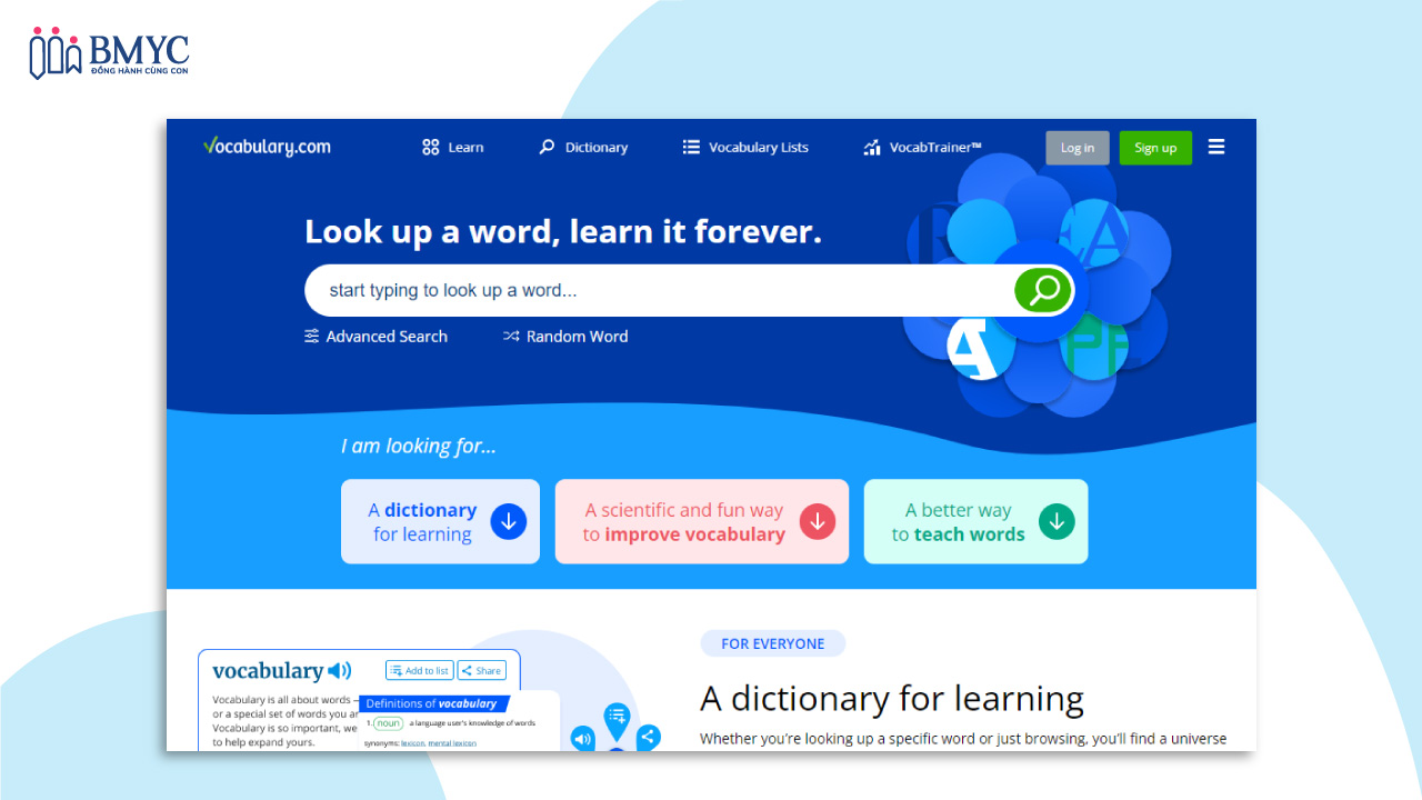 Web luyện đọc tiếng Anh miễn phí Vocabulary