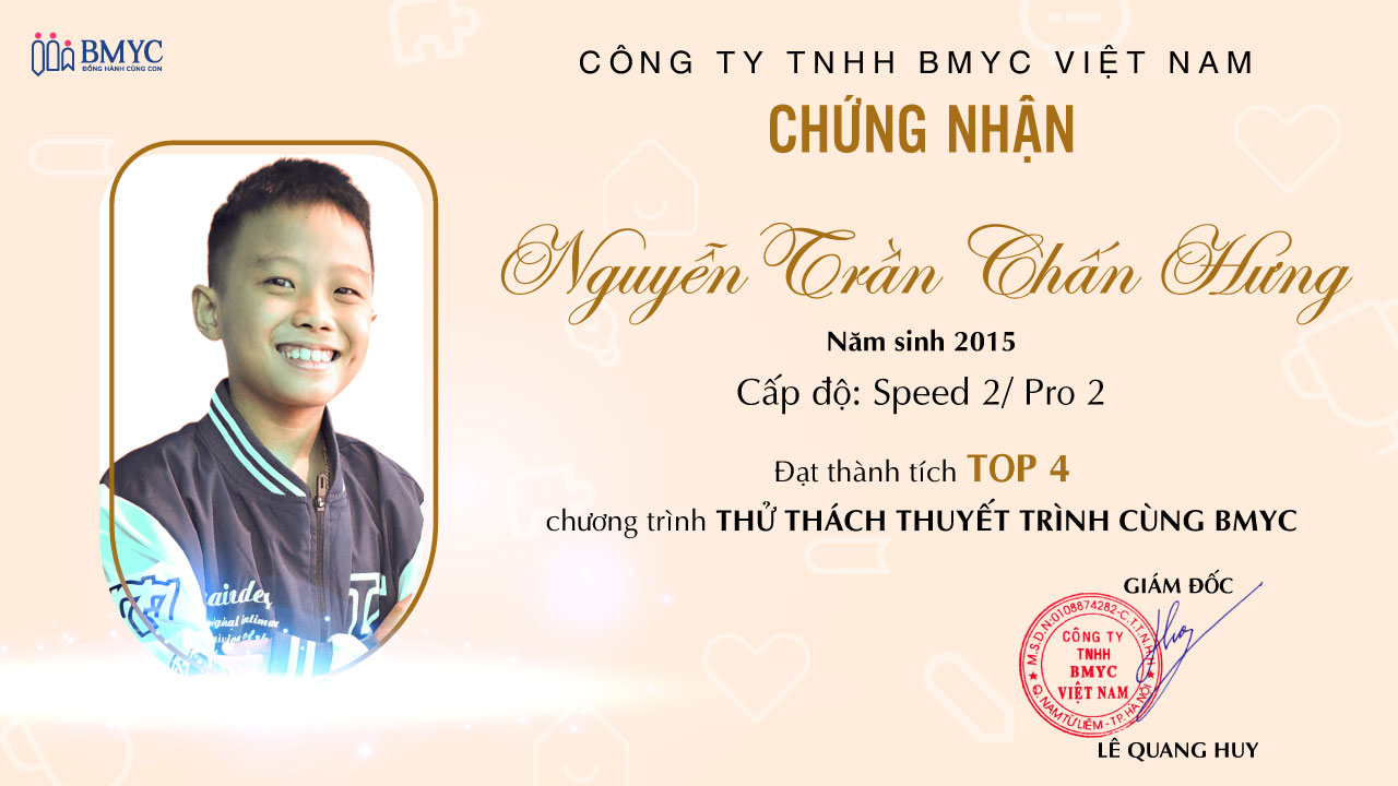 Chứng nhận sự kiện tháng 1 - Nguyễn Trần Chấn Hưng