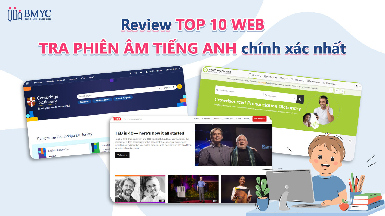Top 10 web tra phien am tieng Anh