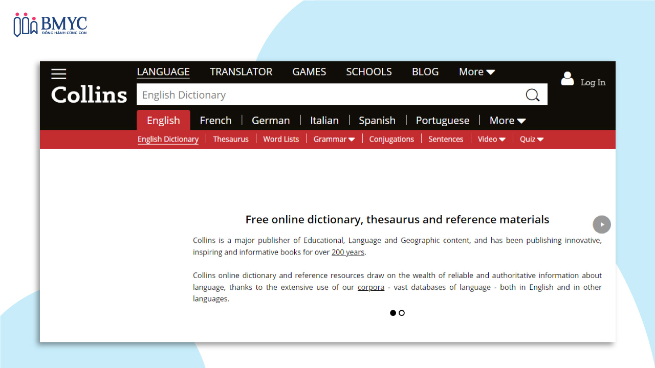 Web tra phiên âm tiếng Anh Collins Dictionary