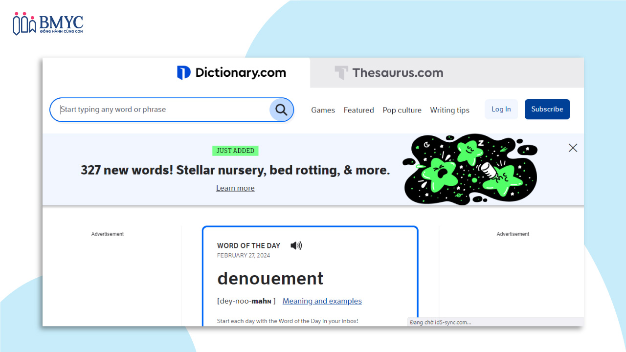 Web tra phiên âm tiếng Anh Dictionary.com