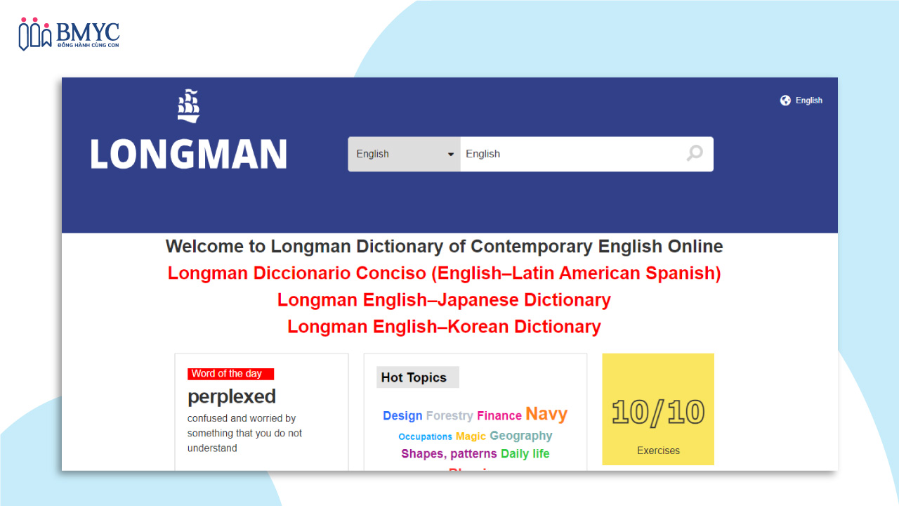 Web tra phiên âm tiếng Anh Longman Dictionary of Contemporary English