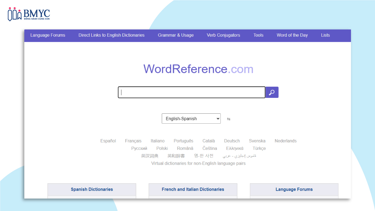 Web tra phiên âm tiếng Anh WordReference