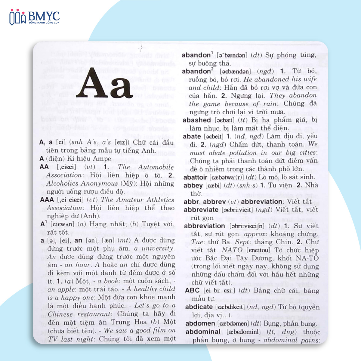 Cách tra từ điển Anh - Việt sách giấy