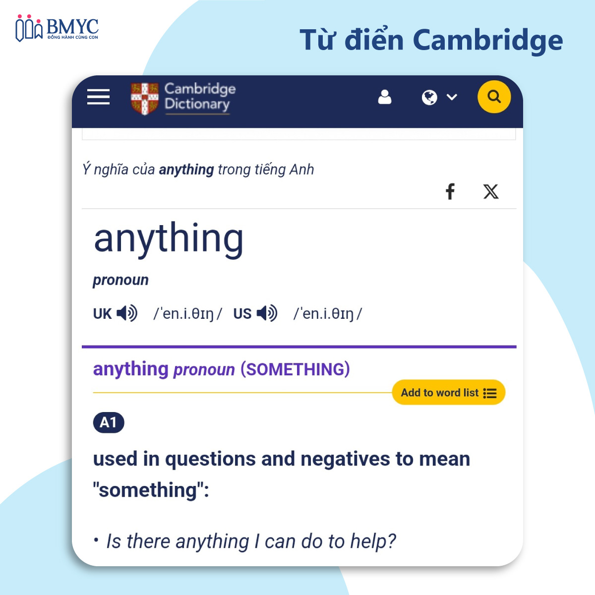 Cách tra từ điển Anh - Việt từ anything