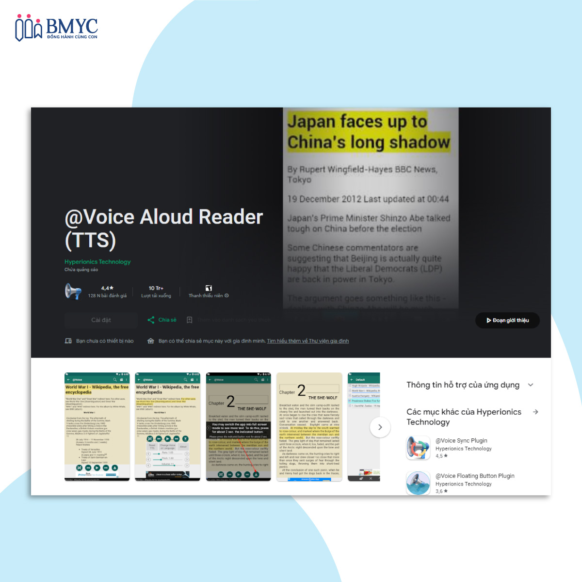 App chuyển text sang mp3-Voice Aloud Reader