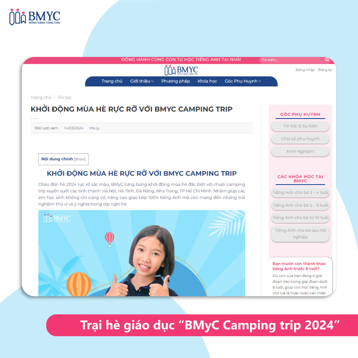 Top 6 trại hè 2024 cho bé tốt nhất Việt Nam - trại hè BMyC Camping Trip