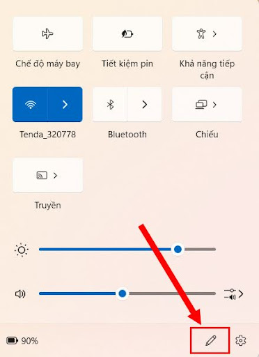 Nhấn vào biểu tượng bút chì