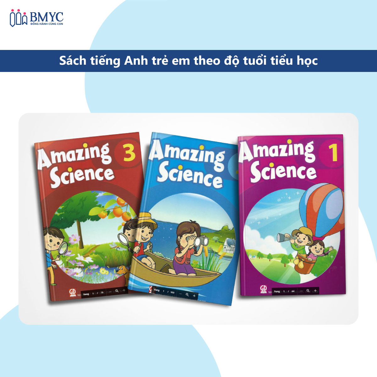 Sách tiếng Anh trẻ em Amazing Science 1, 2, 3