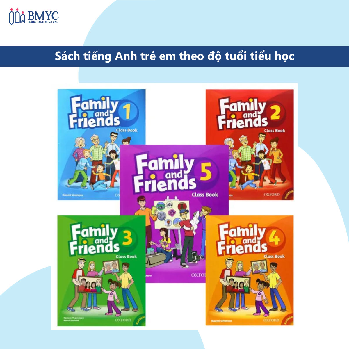 Sách tiếng Anh trẻ em Family and Friends Level 1 - 5