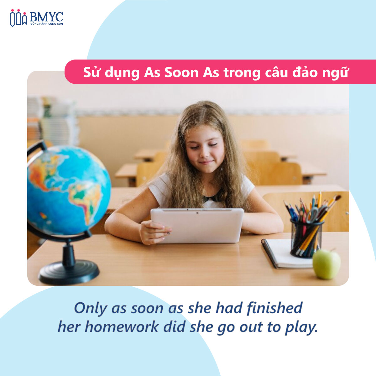 Sử dụng cấu trúc As Soon As trong câu đảo ngữ