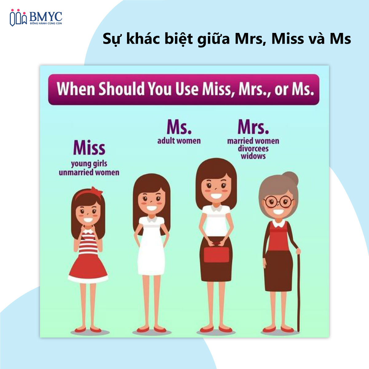 Mrs là gì? Sự Khác Biệt Giữa Mrs, Miss và Ms