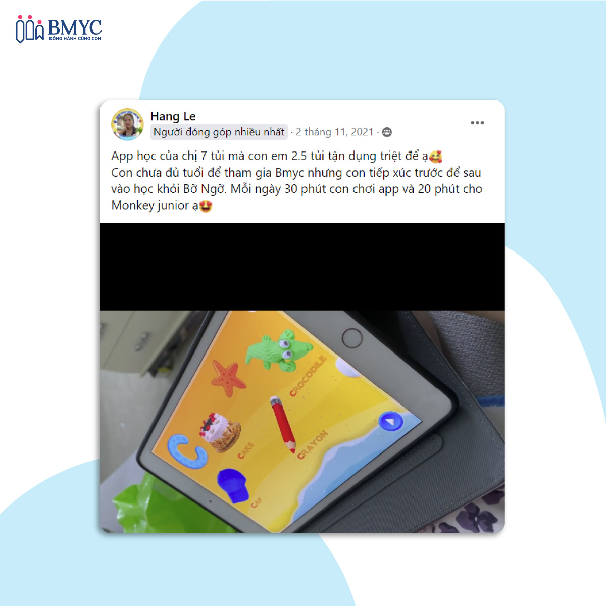 Review app Monkey Junior - Phụ huynh BMyC Hằng Lê