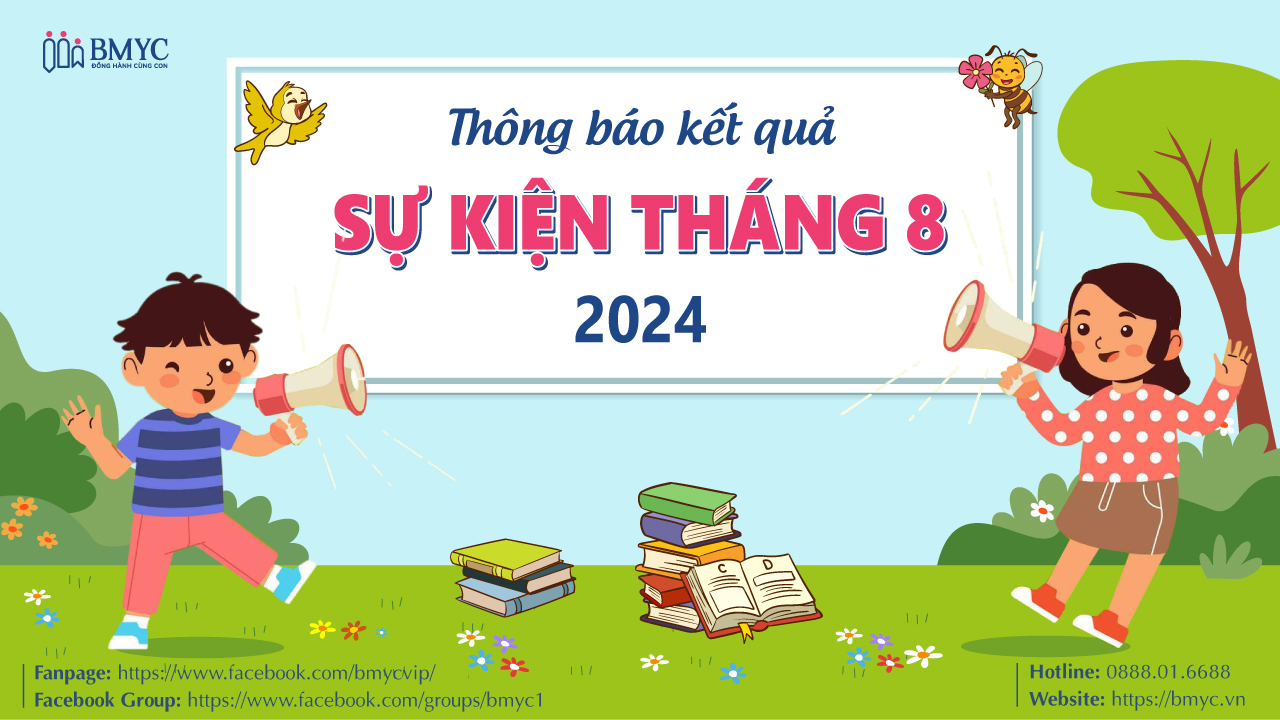 Thông báo kết quả sự kiện tháng 8/2024