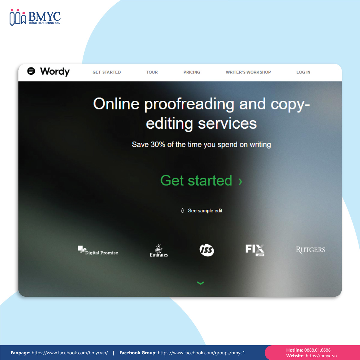 Website check ngữ pháp Tiếng Anh - Wordy