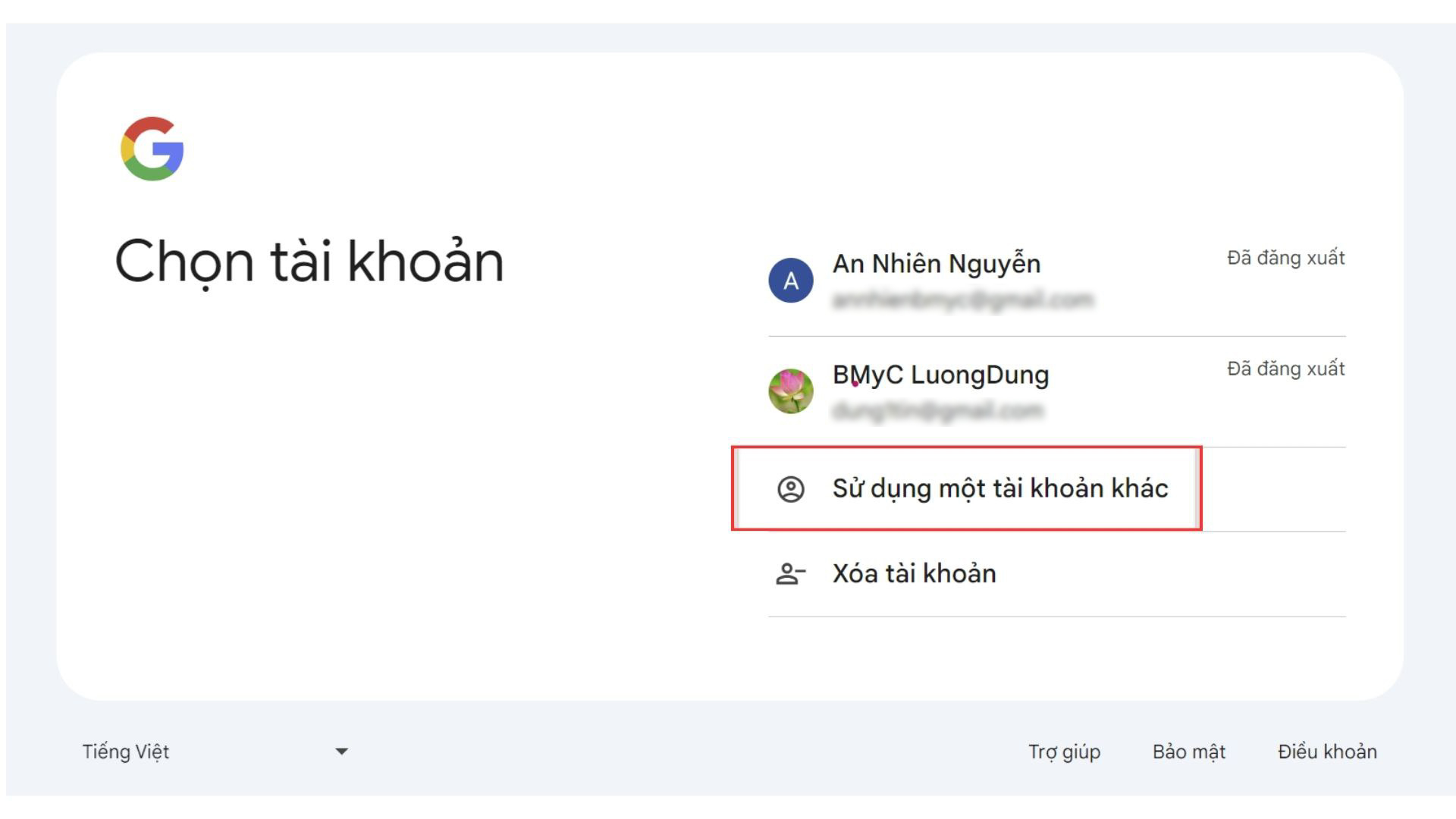 Truy cập trang Đăng nhập vào Tài khoản Google.