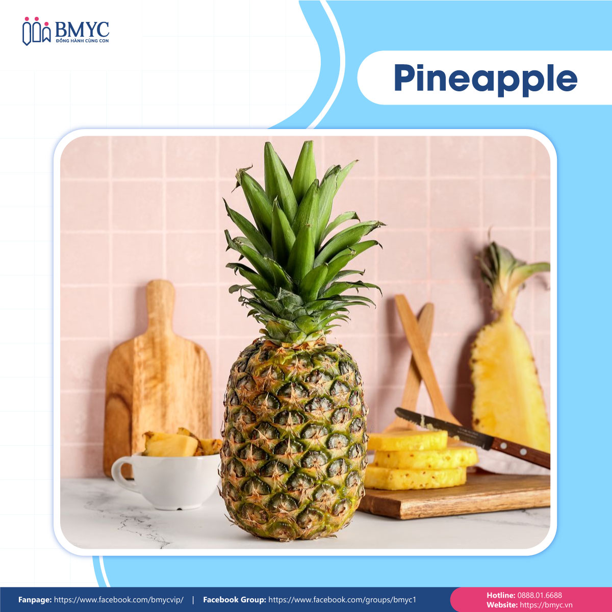 Câu đố tiếng Anh về trái cây - Pineapple