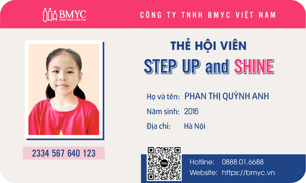 Thẻ hội viên Step Up and Shine