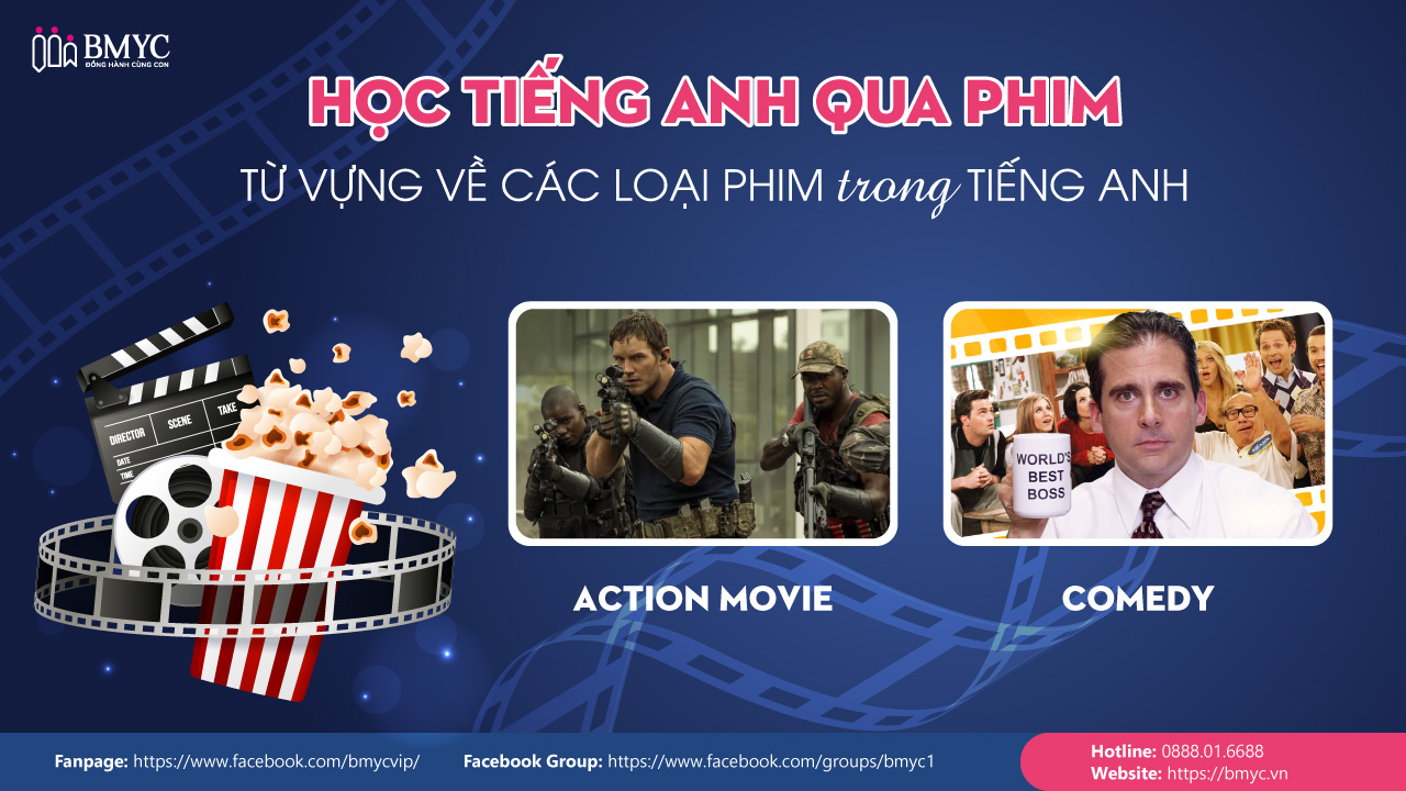 Học tiếng Anh qua phim: Từ vựng về các loại phim trong tiếng Anh