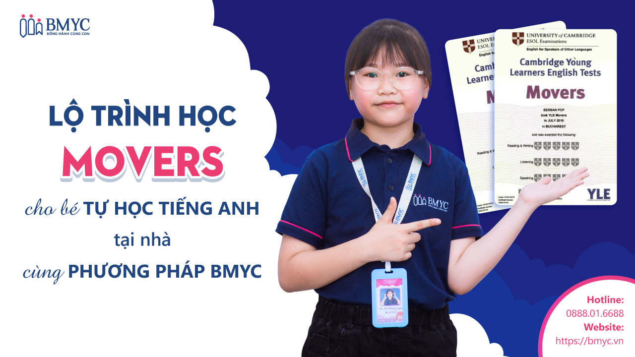 Lộ trình học Movers cho bé tự học tiếng Anh tại nhà cùng phương pháp BMyC