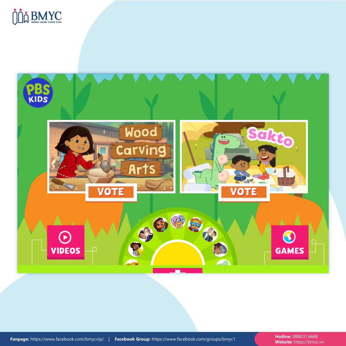 Website cung cấp game dạy tiếng Anh PBS Kids