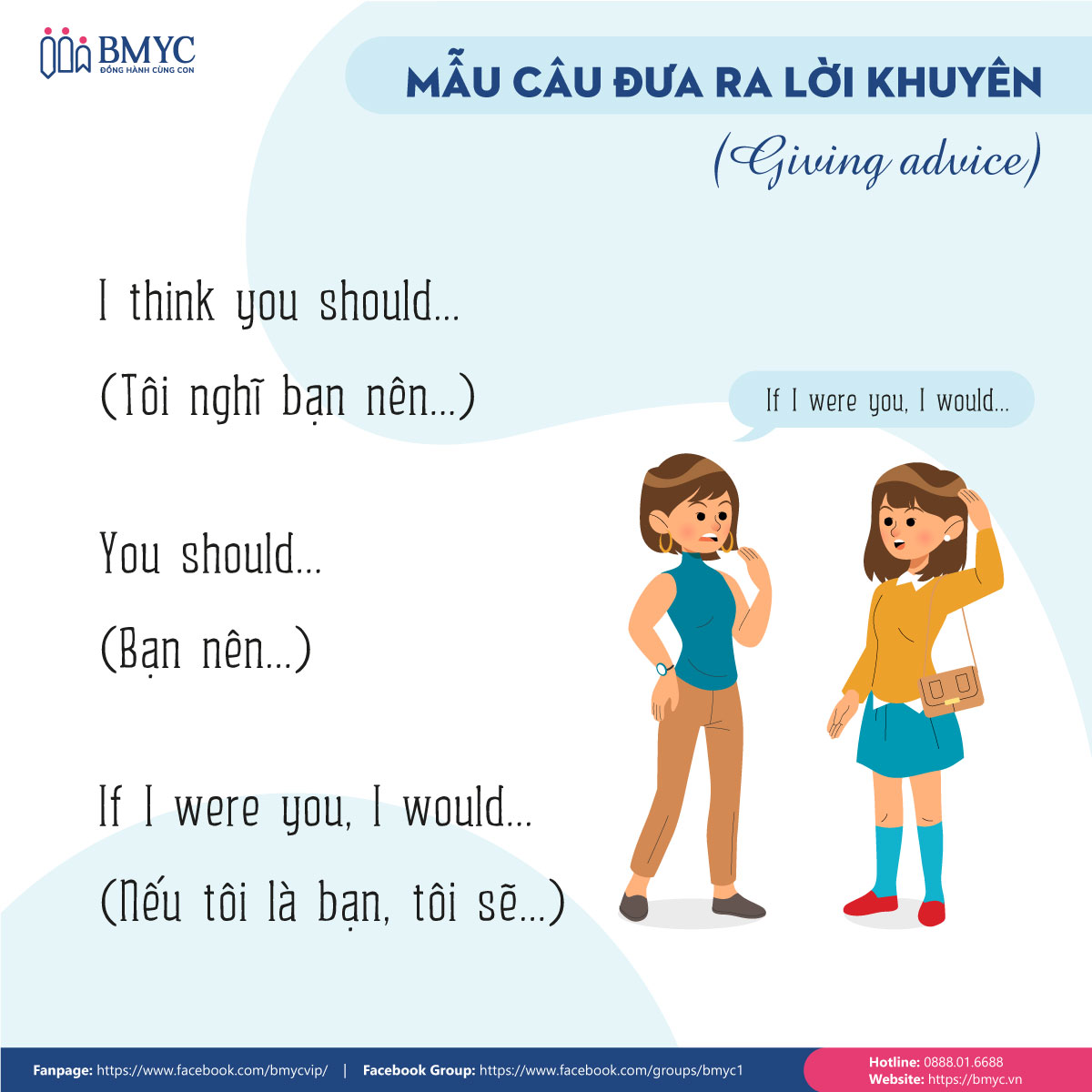 Mẫu câu đưa ra lời khuyên bằng tiếng Anh trong giao tiếp thường ngày