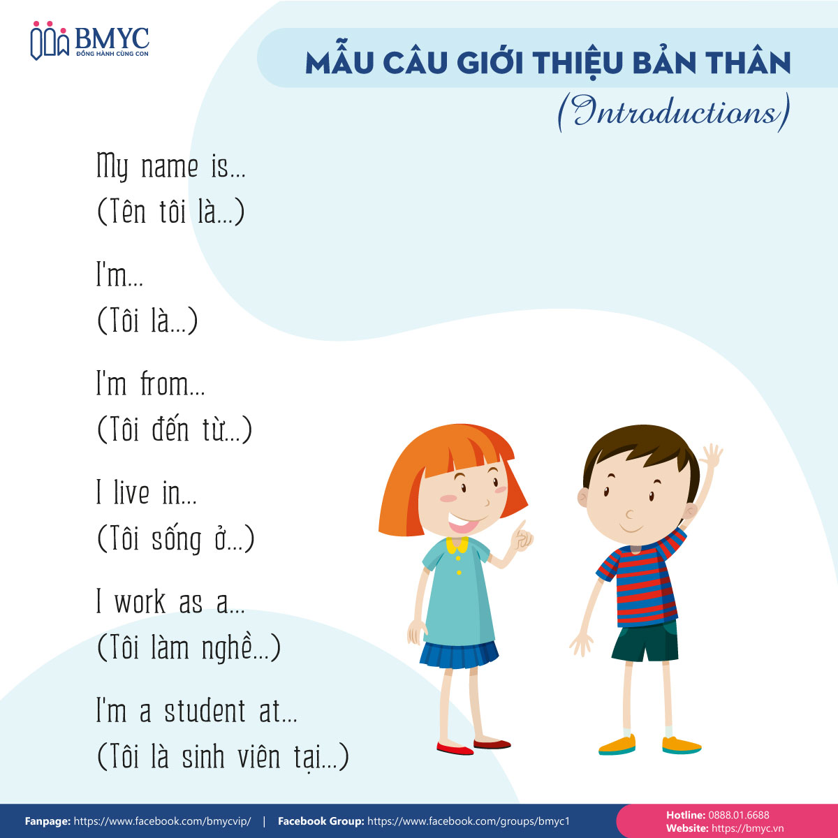 Mẫu câu giao tiếp tiếng Anh thông dụng khi giới thiệu bản thân