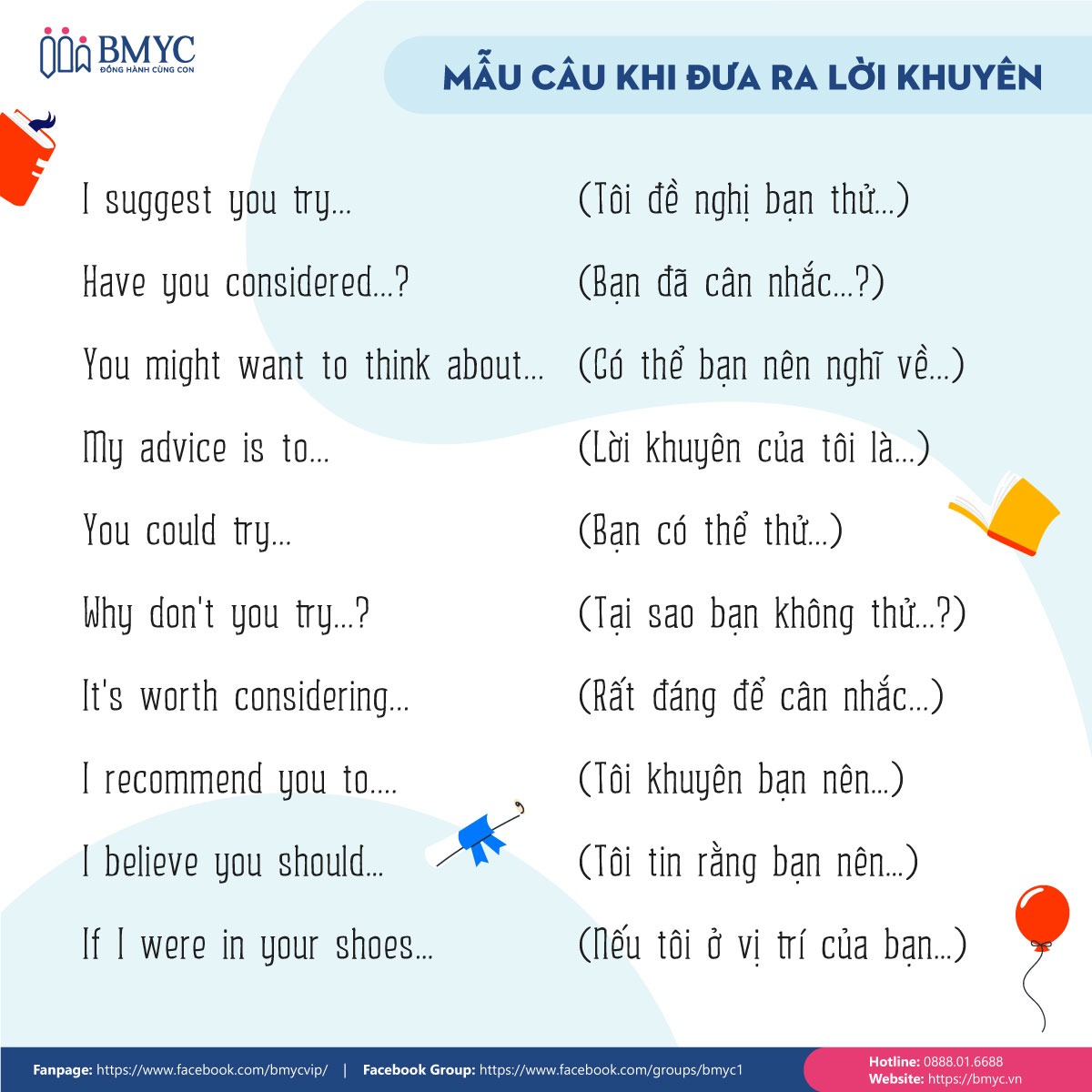 Mẫu câu tiếng Anh giao tiếp khi muốn đưa ra lời khuyên