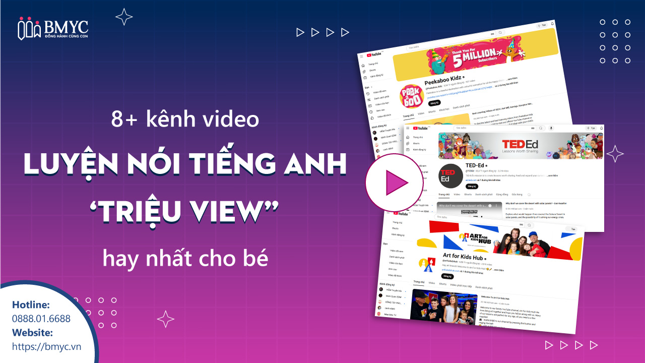 Các kênh video luyện nói tiếng Anh hay nhất dành cho bé