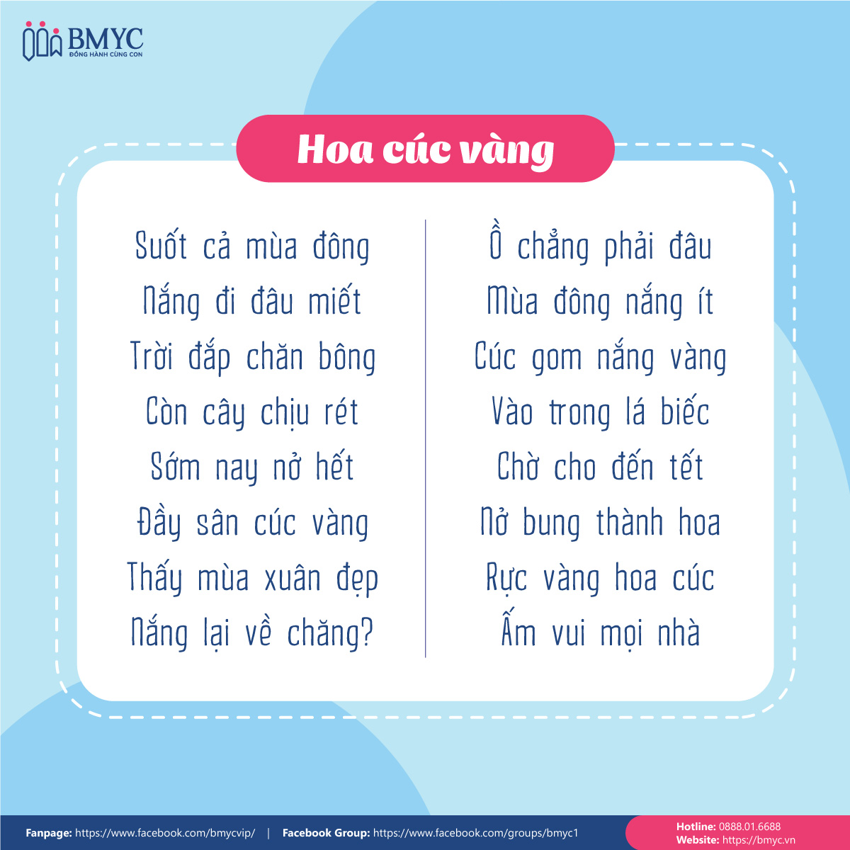 Bài tập đọc "Hoa cúc vàng" dành cho học sinh lớp 1