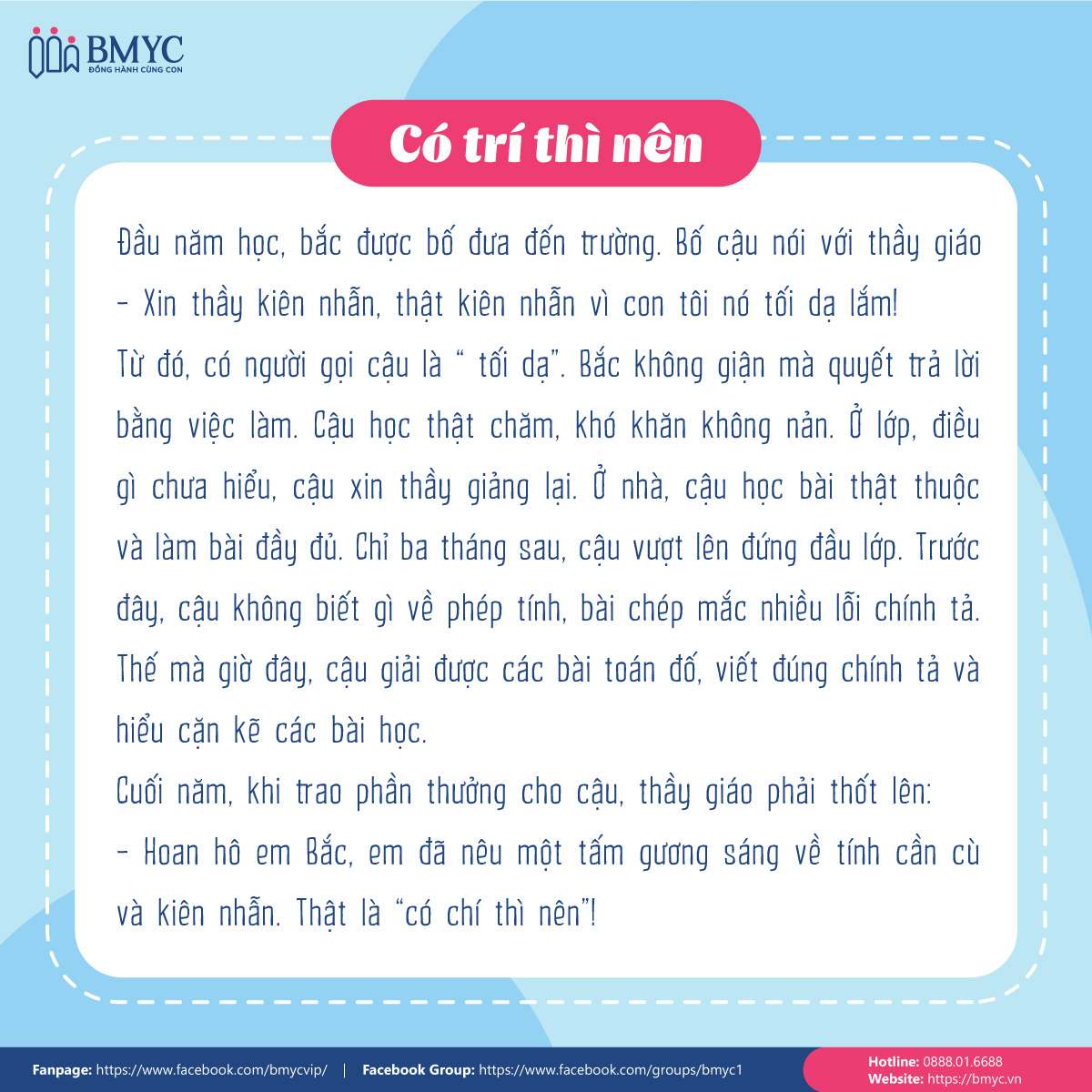 Bài tập đọc cho học sinh lớp 1 - Có chí thì nên