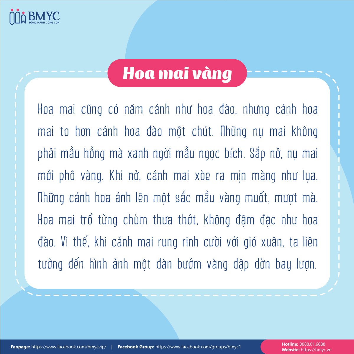 Bài tập đọc cho học sinh lớp 1 - Hoa mai vàng